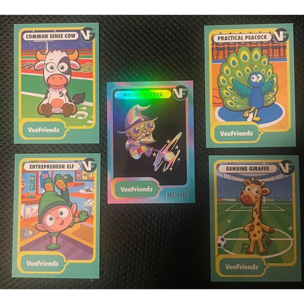 VeeFriends Willful Wizard Rare Holo /2499 NSCC 2023 Gary Vee 5 Pack Cards￼ 555